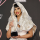 Cardi B poses in the Press Room at the 2021 American Music Awards at Microsoft Theater on November 21, 2021 in Los Angeles, California.